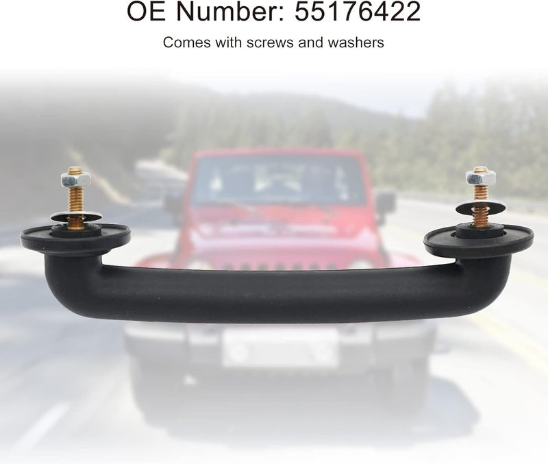 OMNDYEHA Front Windshield Hold Down Bracket, Hood Handle Fits for Jeep Wrangler TJ 1997-2006 for Wrangler JK 2007-2018 Hood Loop Car Hood Replace Accessories 55176422 - Image 2